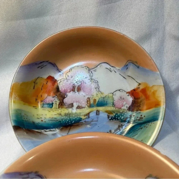 Cute Hand Painted Landscape Serving Bowls - Picture 6 of 7